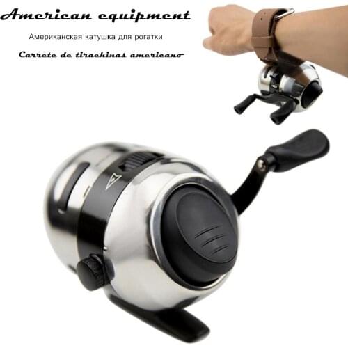 Stainless steel Closed fishing reel With line High-precision ball bearings Slingshot Bow Harpoon Shooting fish coil Accessories
