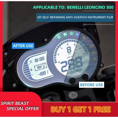 Motorcycle speedometer TPU Scratch Protection Film Dashboard Screen Instrument waterproof Stickers For Benelli Leoncino 500