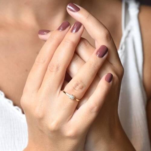 Yellow Gold Baguette Ring You & Me Handy Custom Craftsmanship Gift Gold Special Occasions Design Shiny Elegant Jewelry