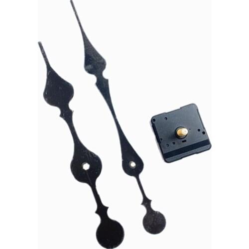 High Torque 22MM Shaft 20PCS Large Clock Quartz Fit Up Insert Motor Clock Repair with Black Hands