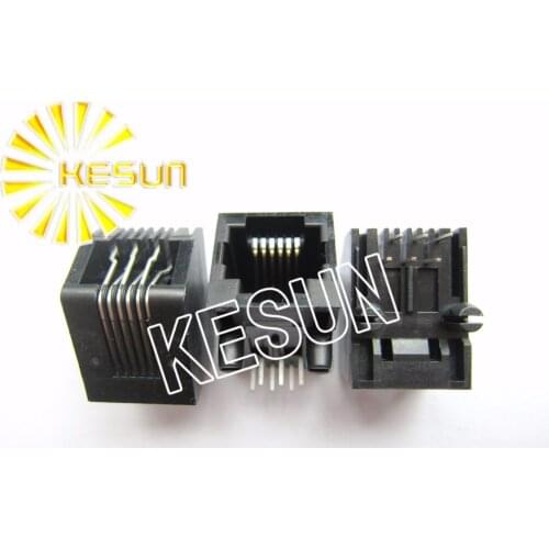 FREE SHIPPING 20PCS x RJ11 57-6P6C-S Right Angle PCB Phone Modular Jack Female Telephone Socket LAN Connector