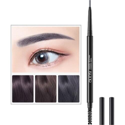 2021 New Long Lasting Double Ended Eyebrow Pencil Waterproof Rotatable Ultra Slim Pen
