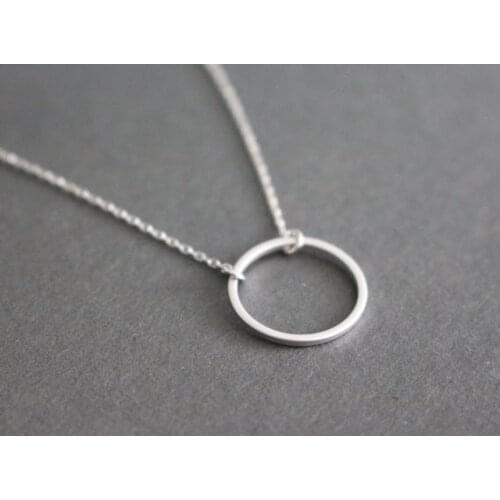 30 Dainty geometry hollow Circle pendant Necklace Open Circle Outline love lucky eternity karma circle round necklace jewelry