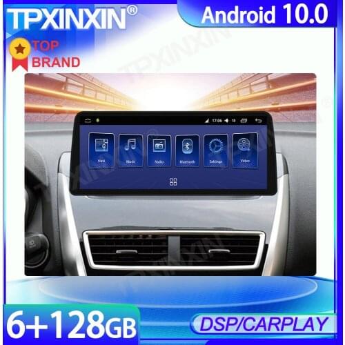 6+128GB 12.3inch Android 10 Radio For Mitsubishi Song Car Multimedia Player GPS Navigation Stereo Tape Recorder DSP