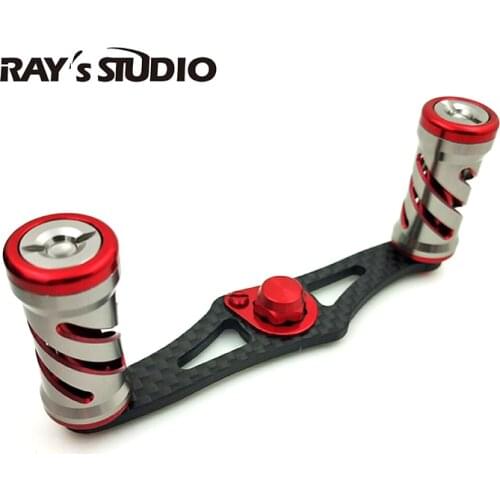 DIY fishing reel crank(carbon fiber)+knobs free shipping