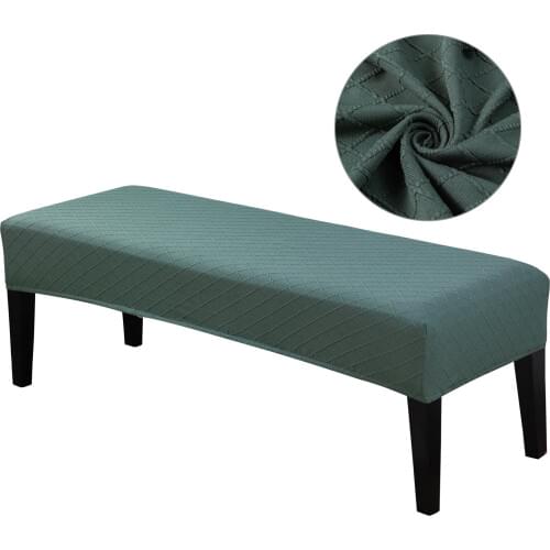 Stretch Jacquard Dining Bench Cover Anti-Dust Removable Bench Slipcover Washable Bench Seat Protector Cover for Living Room