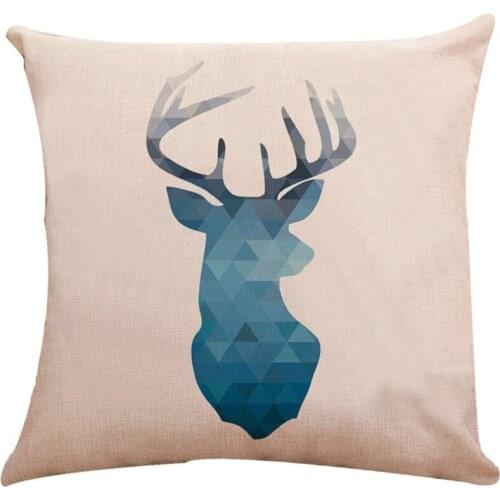 Geometric Cushion Cover Cotton Linen Square Decorative Pillow Case Bedroom Waist Pillow Case Decorative Car