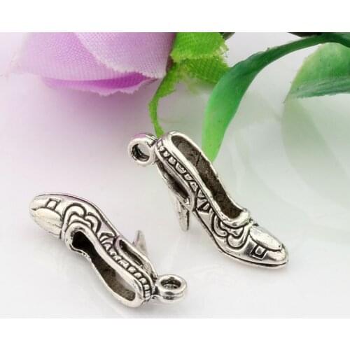 Hot sell ! 20 pcs Fashion Zinc Alloy shoes Charms pendants DIY Jewelry 21 x 9 mm (nm213)