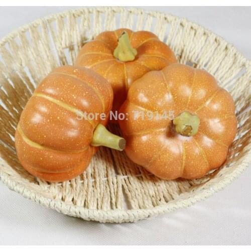 9CM red Artificial vegetable fake pumpkins kitchen Restaurant home easter festival decoration photography props small pumpkin