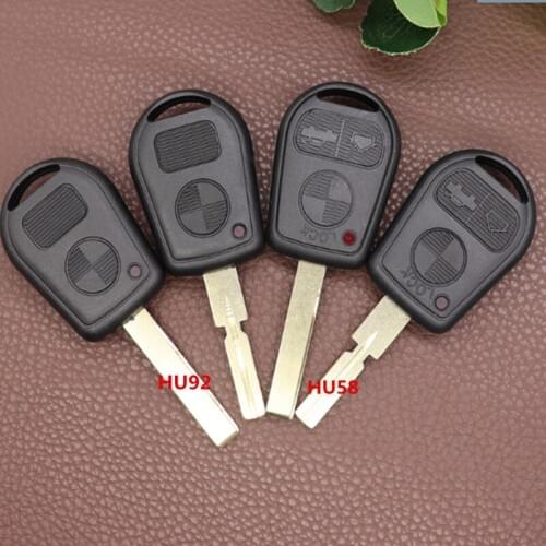 DAKATU 2/3 Button Remote Key Shell Fit For BMW E31 E32 E34 E36 E38 E39 E46 Z3 Z4 Case Fob 3 BTN Uncut Key Fob Case