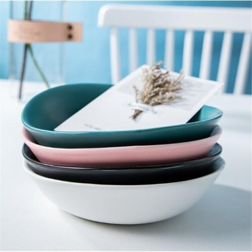 Creative Cute Ceramics Salad Bowl Dinnerware Fruit Bowls Household Japanese Tableware Ceramic Soup Bowl Noodle Bowl