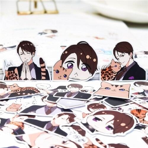40pcs cute Cat animal uncle stickers handbook Stickers for Notebook Planner DIY Craft Photo Albums Sticker/Scrapbooking Stickers