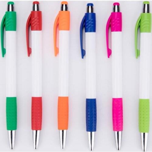 New !Hot Selling !Promotion Plastic White barrel Pen ,Best For Company Logo, Free logo colorful Free Ship to Spain Special Link