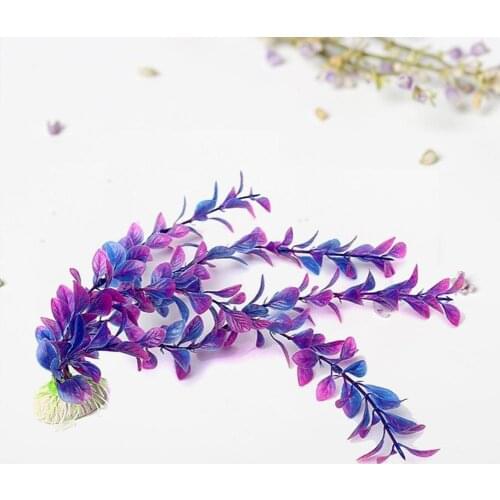 New 25CM Artificial Underwater Plants Aquarium Fish Tank Decoration Green Purple Water Grass Viewing Decorations
