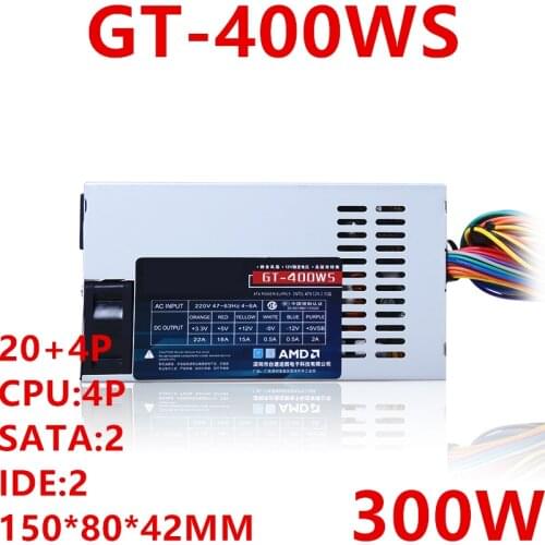 New PSU For SpeedCruiser Brand INTEL AMD NAS Mini Small 1U Rated 300W Peak 400W Power Supply GT-400WS