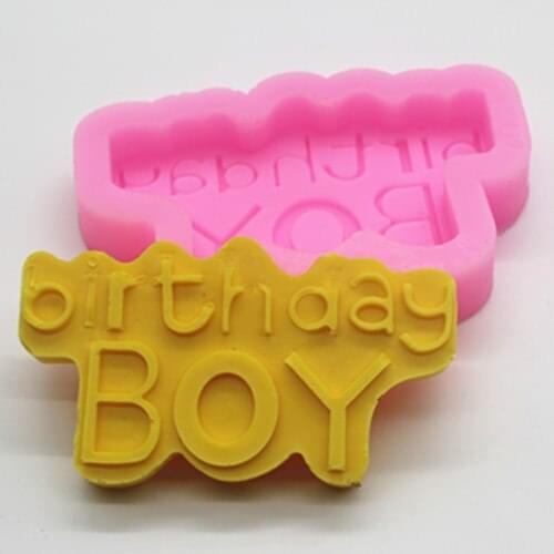 Wholesale!!!2pcs/set Mini Birthday Boy (P138) Silicone Handmade Fondant/Cake Decorating DIY Mold