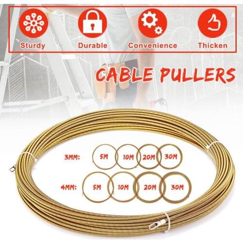 Poetable 5m/10m/20m/30m Cable Pullers Rodder Conduit Ducting Rodder Pulling Cable Wire Fish Tape Wire for DIY usage