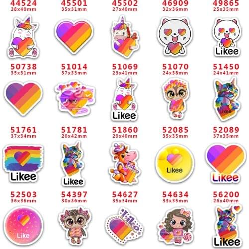 DIY Craft Supplies Sewing Accessories Cartoon Printed Planar Resins Mold 10 Pieces. PR-44524