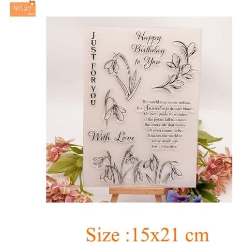Beautiful Orchid Clear Stamp Transparent For Scrapbooking DIY Paper Card Handmade Album Decorative Seal Stencil 2021 New
