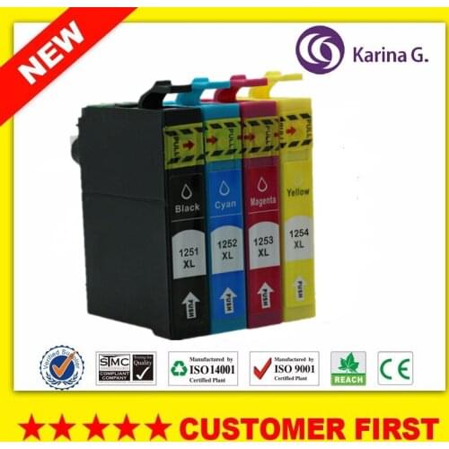 Compatible for Epson T1251 T1252 T1253 T1254 Ink Cartridge For NX530 NX625 NX130 NX230 NX330 NX420 Workforce 325 520 etc