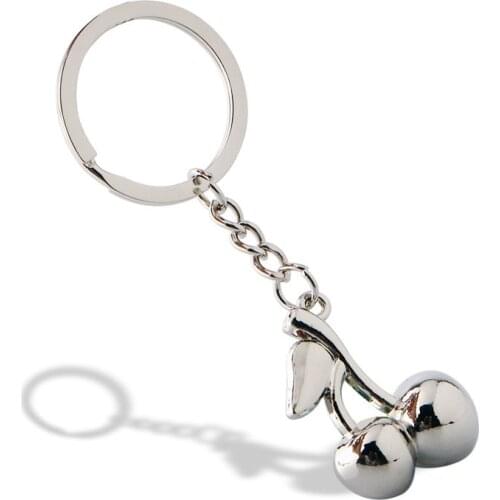Creative keychain fruit metal cherry keychain business girlfriend party gift jewelry
