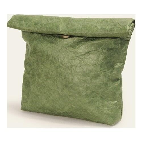 Women Bag Paper Clutch Bag Vintage Solid Hasp Soft Handbag Purse Simple Office Lady Designer Bag High-Capacity