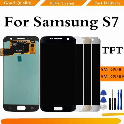 LCD For Samsung S7 G930 SM-G930 LCD Display Screen Touch Screen Digitizer For Samsung S7 G930F Display Screen Replacement Frame
