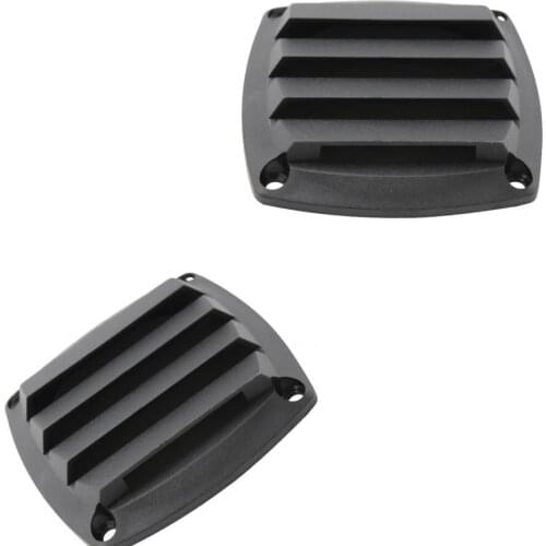2x Marine Plastic Vents Hull Air Vent Boat for 3 Inch Tube Hose - Black