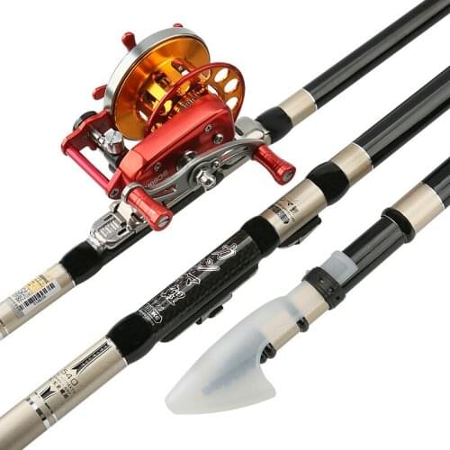4.5m 5.4m 7.2m Front-end Fishing Rod Three Position Fsihing Canne Super Hard 28 Tone Fsihing Pole Hand Olta with Reel Sets Pesca