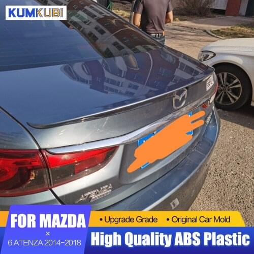 Car Styling ABS Plastic Unpainted Primer Color Rear Trunk Boot Wing Roof Spoiler Fit For Mazda 6 ATENZA 2014 2015 2016 2017 2018