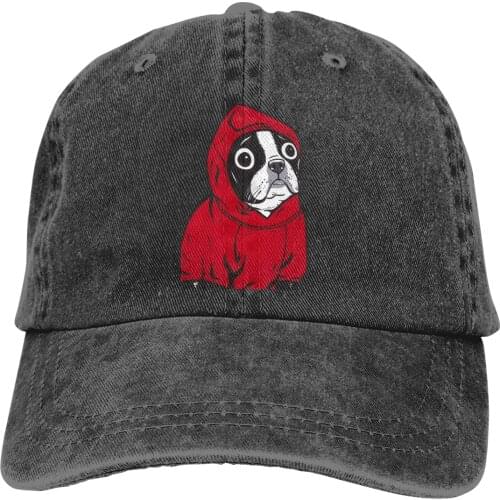 Boston Terrier In A Red Hoodie Baseball Caps Peaked Cap French Bulldog Pet Dog Lover Sun Shade Hats for Men