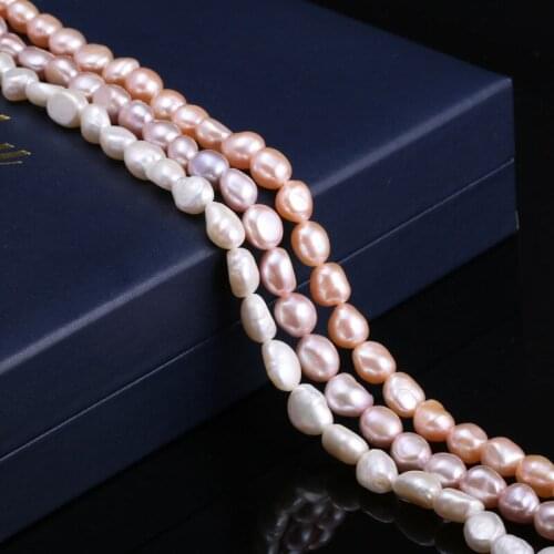 Natural Freshwater Pearl Beads High Quality Irregular Punch Loose Beads for DIY Elegant Necklace Bracelet Jewelry Making 8-9mm