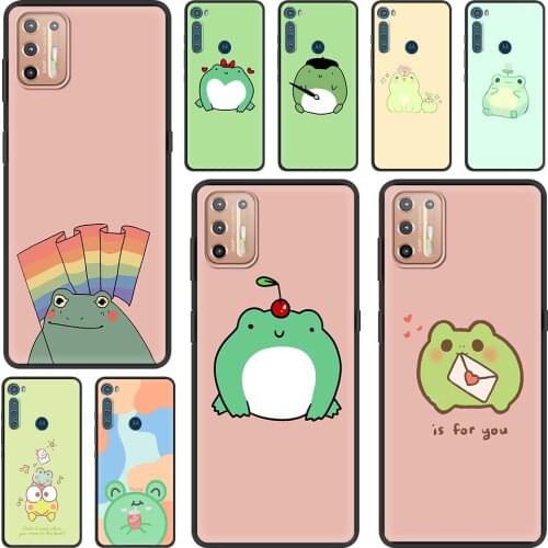 Funny The Frog Cute Cartoon Phone Case For Motorola Moto G10 G30 G9 Play One Fusion Plus G8 Power Lite Hype G Stylus E6s Fundas