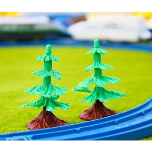 D1064 New hit orbit the train toy model trains accessories scene quality conifer 2pcs/lot