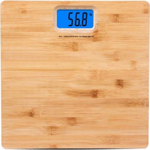 Digital Display Bamboo Finish Bathroom Body Scale Wood Electronic Anti-skid Human Weight Accurate Smart Floor Scale