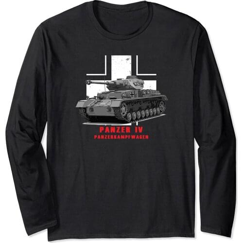 Panzerkampfwagen Panzer IV Military Tank WW2 Long Sleeve Men T-Shirt Casual 100% COTTON O-Neck Mens T Shirts