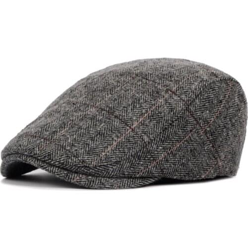 2019 New Mens Solid Casual Newsboy Beret Driver Hats Plaid Gatsby Cap Ivy Hat Golf Driving Flat Cabbies