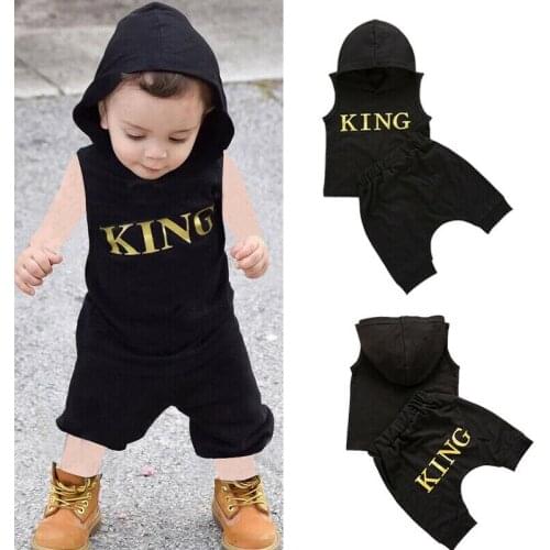 Baby Boy Clothes Set Letter Hooded Vest Tops Pants Shorts 0-3Y Infant Toddler Summer Casual Cotton Tracksuits Outfits 2021 New