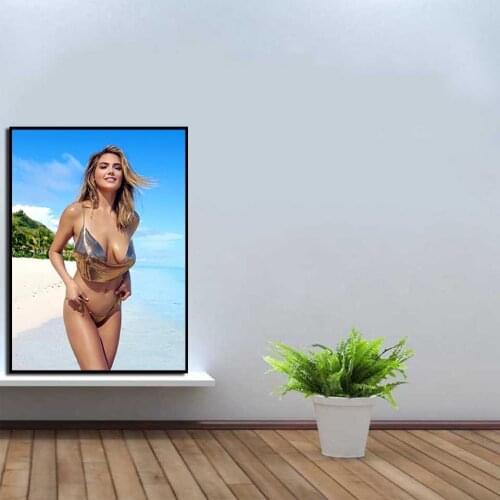 High-Defini Model Kate Upton Canvas Prints Paintings Modern Bikini Girl Sexy Posters Wall Art Pictures For Living Room