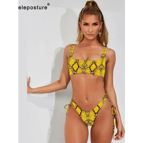 2020 New Sexy Bikini Women Swimsuit Bandeau Push Up Swimwear Bandage Bikini Set Thong Bathing Suit Brazilian Beach Wear Biquini