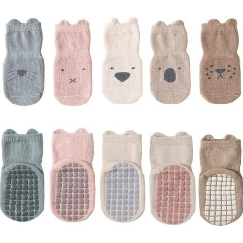 Autumn Winter Baby Socks Children Floor Socks Combed Cotton Baby Non-Slip Toddler Socks Newborn Cartoon Cotton Socks