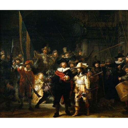 Full Square / Round Diamond Painting Rembrandt "The Night Watch" Diamond Mosaic 5D Diamond Embroidery Sale picture Decor GH414