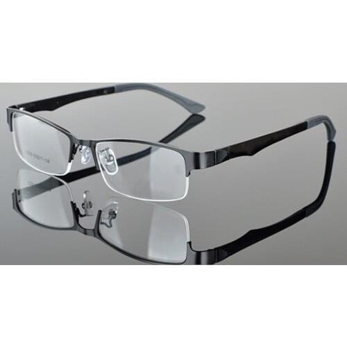 Half Frame Rectangle Glasses Frame Women Men Semi-Rim Myopia Prescription Spectacle Flexible Optical Transparent Eyewear Frames