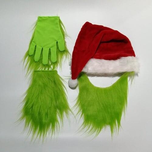Christmas Hat/ Gloves Santa Hat / Solid Color Gloves Cosplay Tools Christmas Decorations for Kids Adults