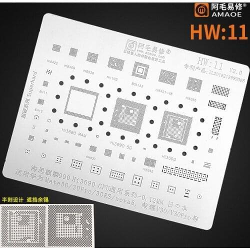 High quality for huawei Hi6422 Hi6405 Hi1103 Hi6421 Hi6365 6H02T Hi3690 CPU RAM /power ic chip BGA Reballing reball Stencil