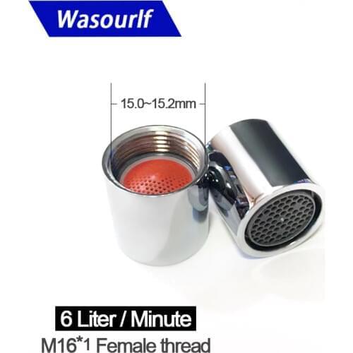 Wasourlf 2 PCS M16 Female Thread Water Saving Aerator 4L 6L for Faucet Tap Bubble Brass Shell Chrome Copper Kitchen Accessories
