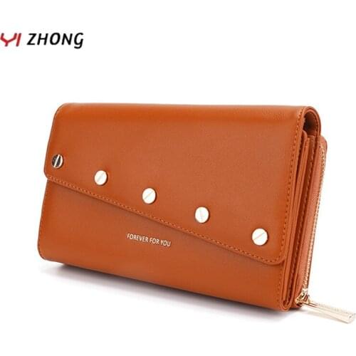 YIZHONG Leather Rivet Purses and Handbags Multifunction Small Crossbody Bags for Women Luxury Phone Bags Designer Clutch Bag