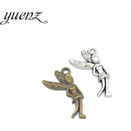 YuenZ 10pcs Alloy Elf Charms Metal Pendant Charms For Necklace Bracelet DIY Jewelry Accessories Crafts Pendant 26*14mm I213