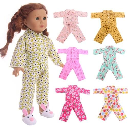 ZWSISU Handmade Doll pajamas suit the best gifts for 18 inch American and 43cm baby dolls