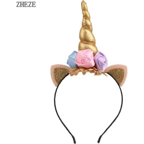 1PC Retail Unicorn Headband For Girl Glitter Padded Unicorn Horn HairBand 2018 Kids And Adult Unicorn Party DIY Hair Accessories